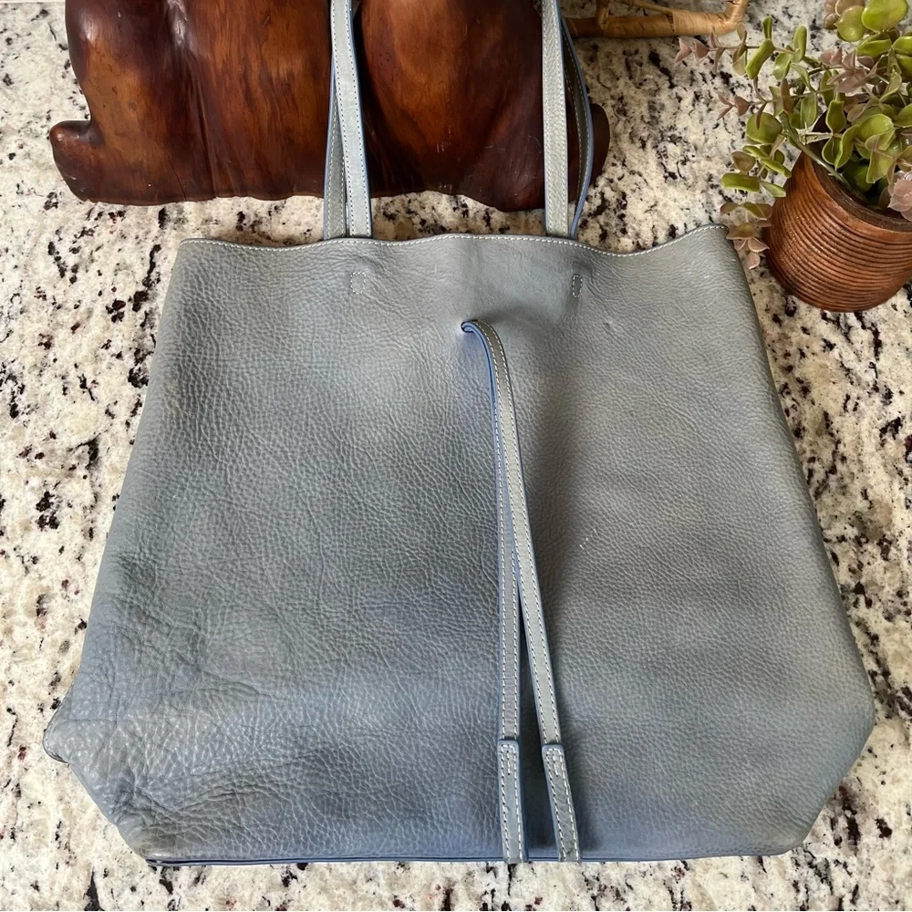 Faded Leather Tote Bag